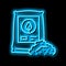 organic fertilization neon glow icon illustration