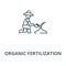 Organic fertilization vector line icon, linear concept, outline sign, symbol