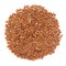 Organic flax seed Linum usitatissimum or linseed in Circle Shape.