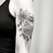 Organic Floral Sleeve Tattoo With Dandelion And Chrysanthemum