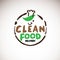 Organic food. Clean food logo template -