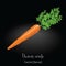 Organic Food Icon. Carrot.