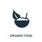 Organic Food icon. Simple illustration from biohacking collection. Creative Organic Food icon for web design, templates,