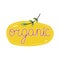 Organic food label. Logo for vegan menu or food.
