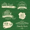 Organic food label and logos set. Farm Fresh label and Logo