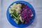 Organic food purple cabbage with, broccoli
