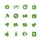 Organic Food and Store Related Icons in Glyph Style