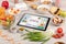 Organic food and tablet pc