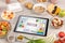 Organic food and tablet pc