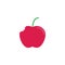 Organic food trash apple flat icon