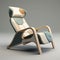 Organic Forms And Geometric Shapes: 3d Rendered Lounge Recliner Chair