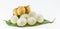 Organic fresh longan picture on white background