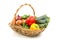 organic fresh vegetable in a basket