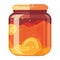 Organic fruit preserves in glass jar label