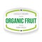 Organic fruit vintage label