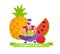 Organic Fruits Banner, Natural Eco Food Choice