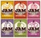 Organic fruits jam labels retro vintage style design, fruits label design, labels design template, banana jam, strawberry