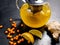 Organic ginger lemon buckthorn natural vitamin tea