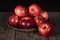 Organic GMO free high iron red apples, variety Gizil Ahmedi, bred in Azerbaijan