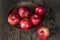 Organic GMO free high iron red apples, variety Gizil Ahmedi, bred in Azerbaijan