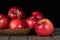 Organic GMO free high iron red apples, variety Gizil Ahmedi, bred in Azerbaijan