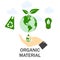 Organic goods. Pollution problem. Environmental protection. Save the world. Zero waste. Vector illustration. EPS 10