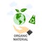 Organic goods. Pollution problem. Environmental protection. Save the world. Zero waste. Vector illustration. EPS 10