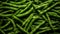 Organic Green Beans With Water Drops: A Grocery Art Close-up