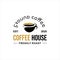 organic ground coffee house stamp or sticker