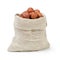 Organic hazelnuts in sack pouch