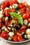 Organic Healthy Caprese Salad with Mozzarella