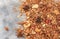 Organic homemade Granola Cereal with oats, almond, anise and cinnamon. Texture oatmeal granola or muesli as background. Top view