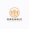Organic Label for Flour, Bakery, Bread Business Product with Abstract Symbol Logo