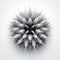 Organic Minimalism: 3d Spiky Ball With Gray Vector Gradient