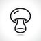 Organic mushroom thin line icon