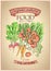 Organic natural food poster concept with assorted vegetables