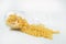 Organic natural pasta - Clean shallow depth image of decorated a