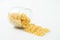 Organic natural pasta - Clean shallow depth image of decorated a