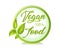 Organic and natural symbol.Healthy food symbols. 100% vegan food. Organic.Vector leaves.