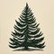 Organic And Naturalistic Pine Tree Print On Canvas