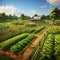 Organic Oasis: A Sustainable Farm Bursting with Life