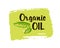 Organic oil hand drawn label isolated illustration. Natural beauty, healthy lifestyle, eco spa, bio care ingredient. Organi