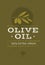 Organic Olive Oil Rough Vector Illustration on Grunge Background