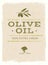 Organic Olive Oil Rough Vector Illustration on Grunge Background