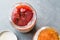 Organic Orange Elderflower and Strawberry Marmalade in Jar / Various Jams.