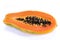Organic papaya cut in half