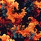 Organic pattern inspired by the delicate forms of swirling smoke rising from a flickering fire. AI Generated