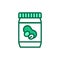 Organic peanut paste line icon. Outline pictogram for web page.