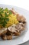 Organic pilau rice with grilled chicken