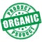 Organic product green rubber stamp